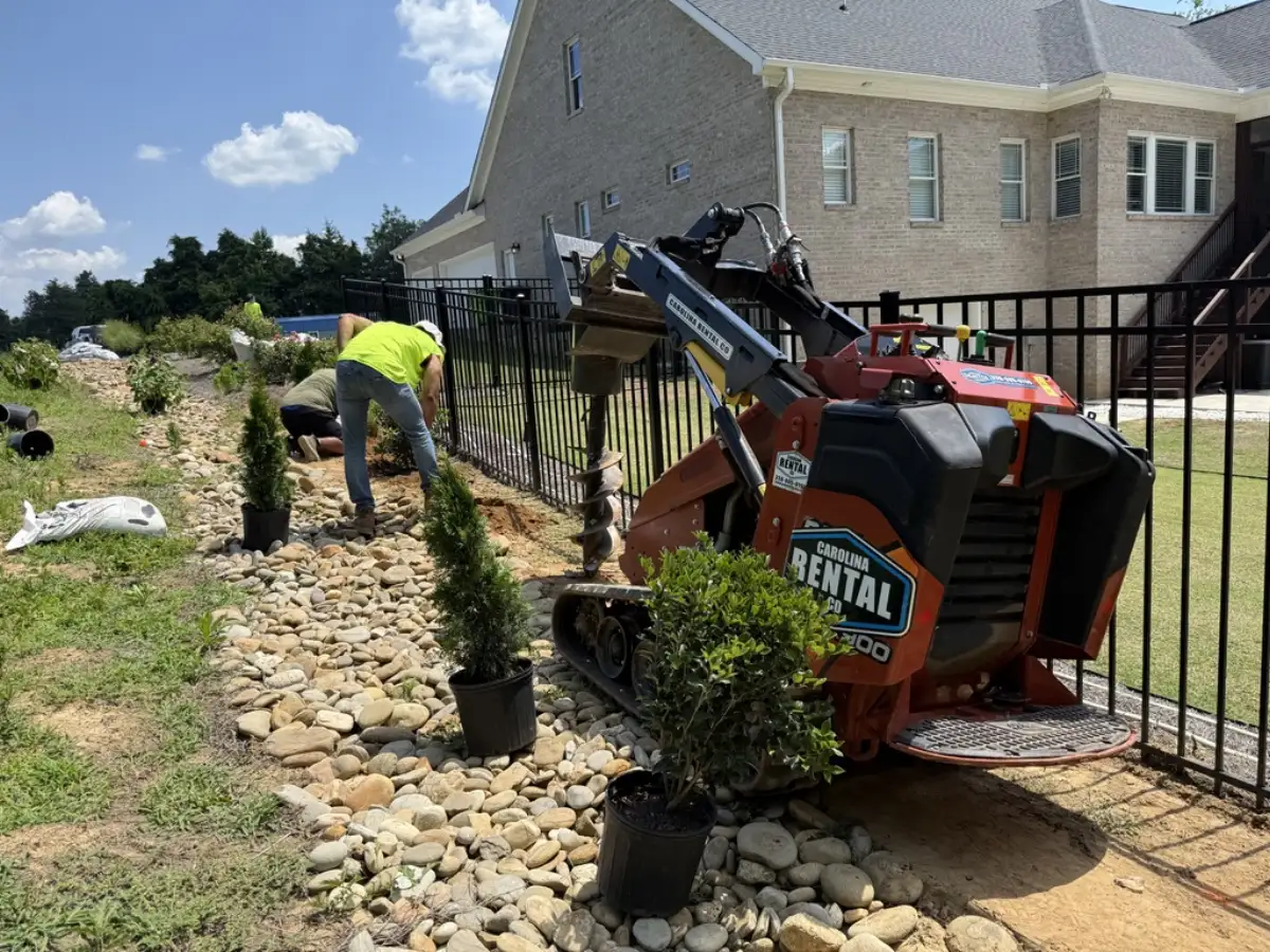 Professional landscape planting by Webber Landscaping